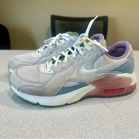 Women Nike Air Max Excee Running Shoes Size 8.5 White Pink Blue Grey CD5432 120 - Picture 2 of 8